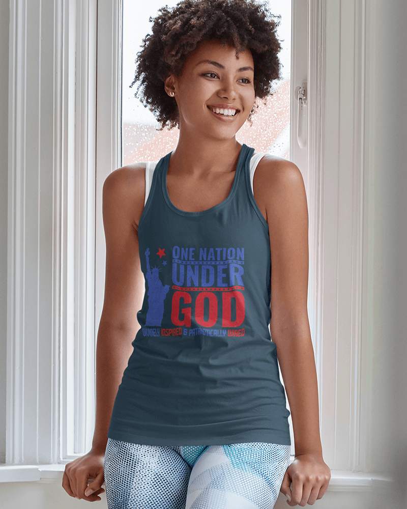 One Nation Under God : Women's Ideal Racerback Tank