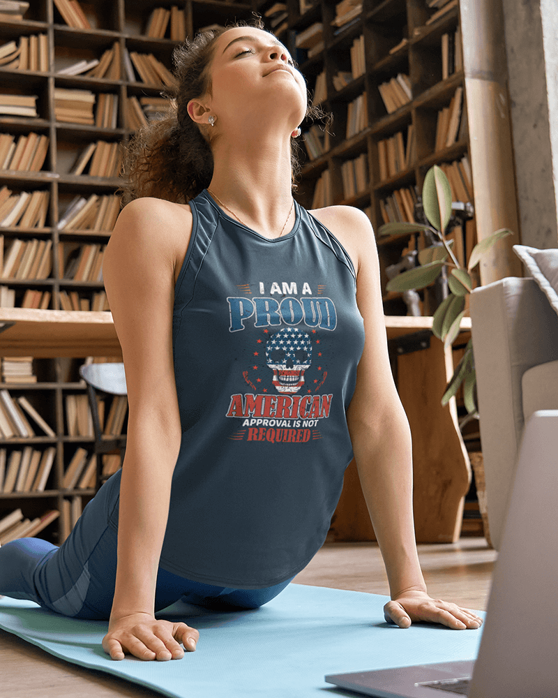 Proud American Approval Not Required : Women's Ideal Racerback Tank