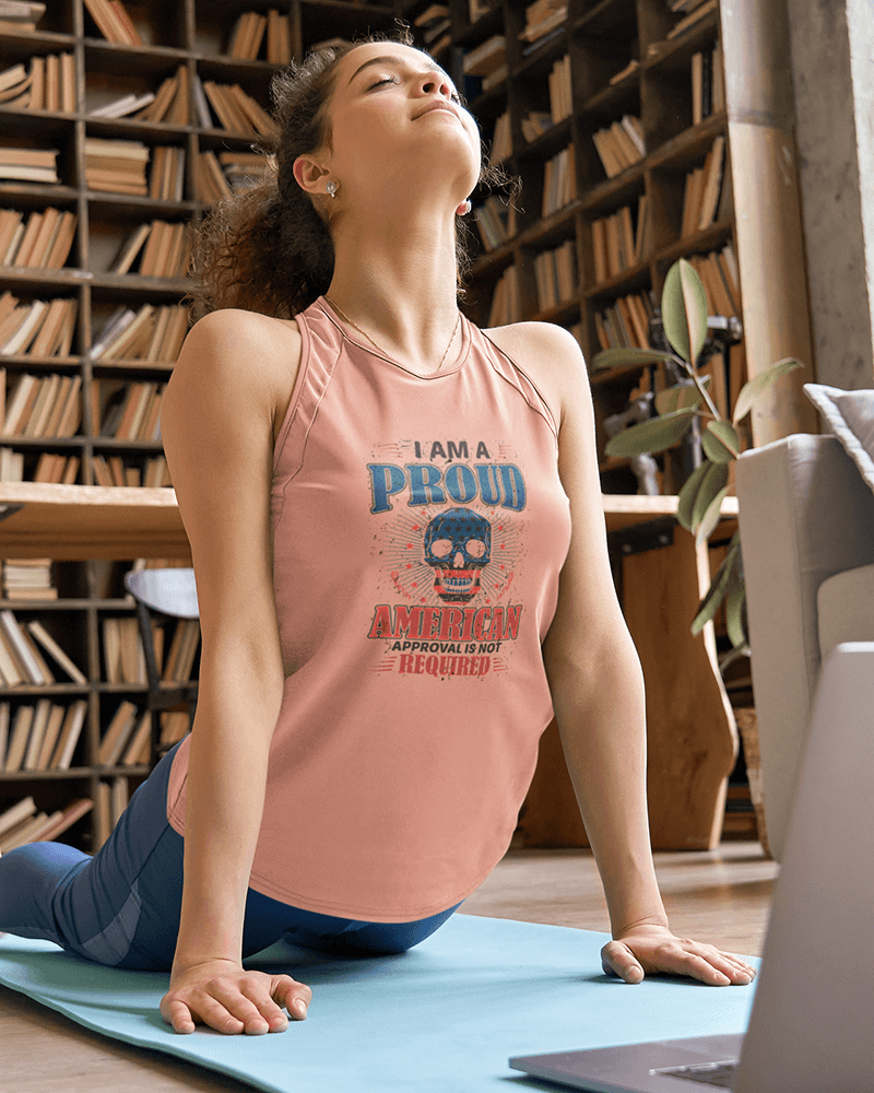 Proud American Approval Not Required : Women's Ideal Racerback Tank