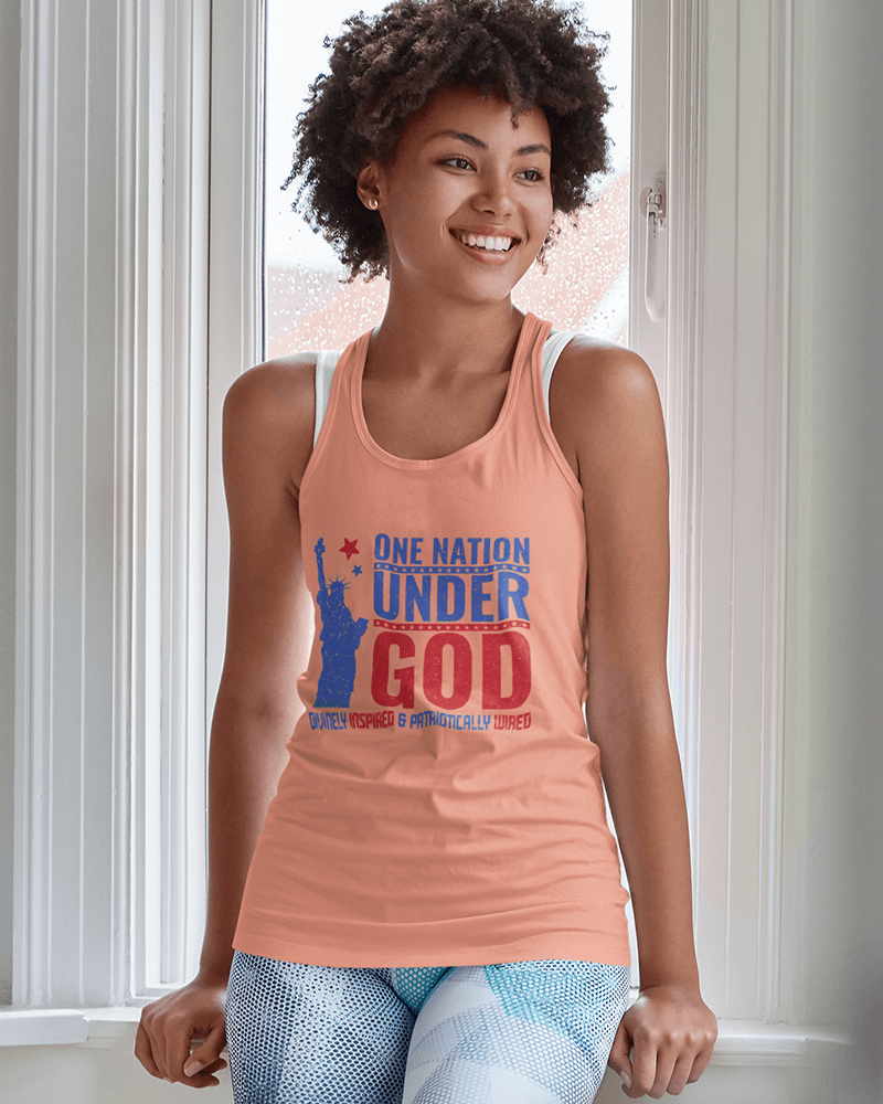 One Nation Under God : Women's Ideal Racerback Tank