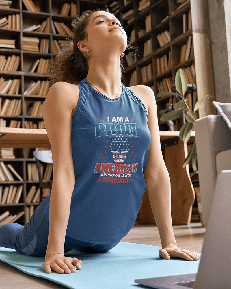 Proud American Approval Not Required : Women's Ideal Racerback Tank