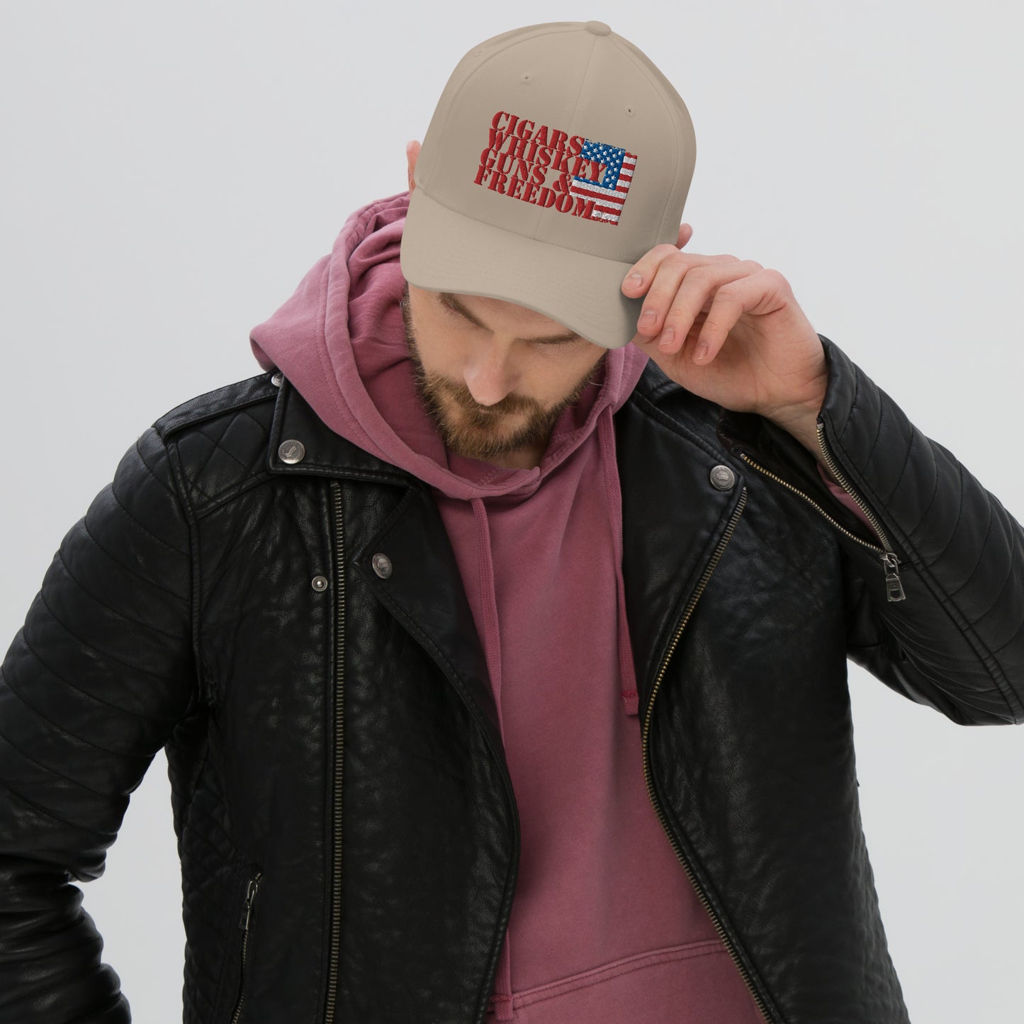 Cigars Whiskey Guns & Freedom : Structured Twill Cap