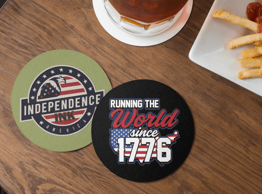 Since 1776 : Black Cork Coaster