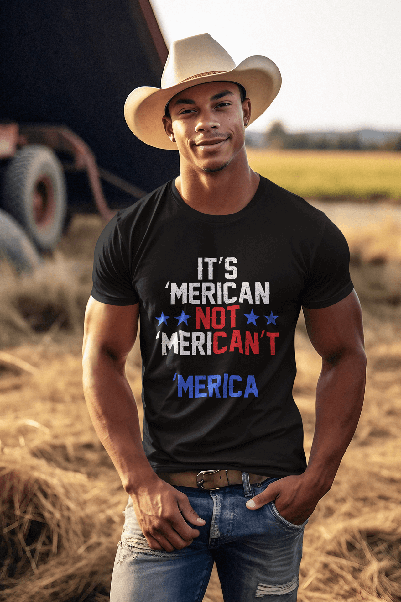 'Merican : Men's Cotton Crew Tee