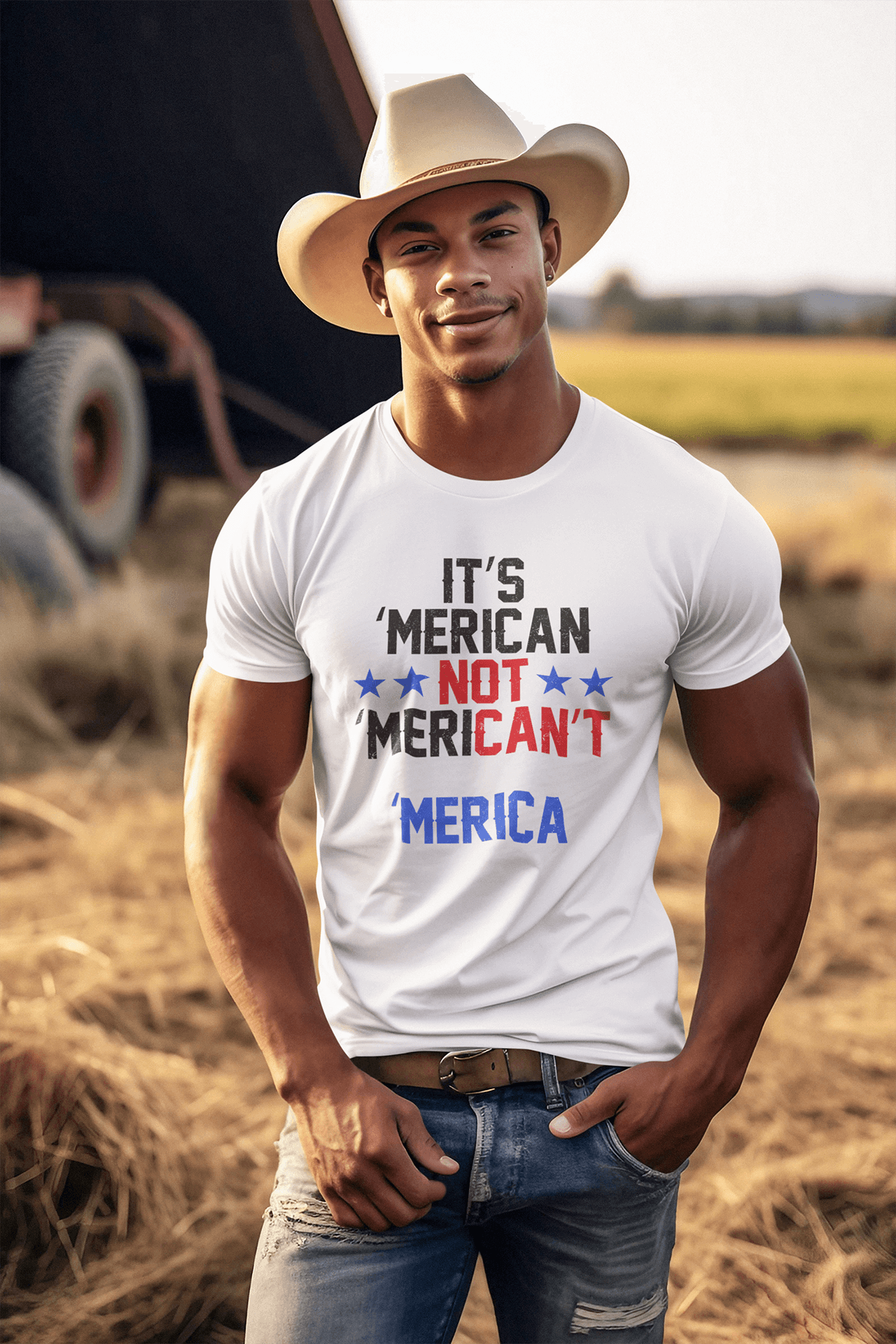 'Merican : Men's Cotton Crew Tee