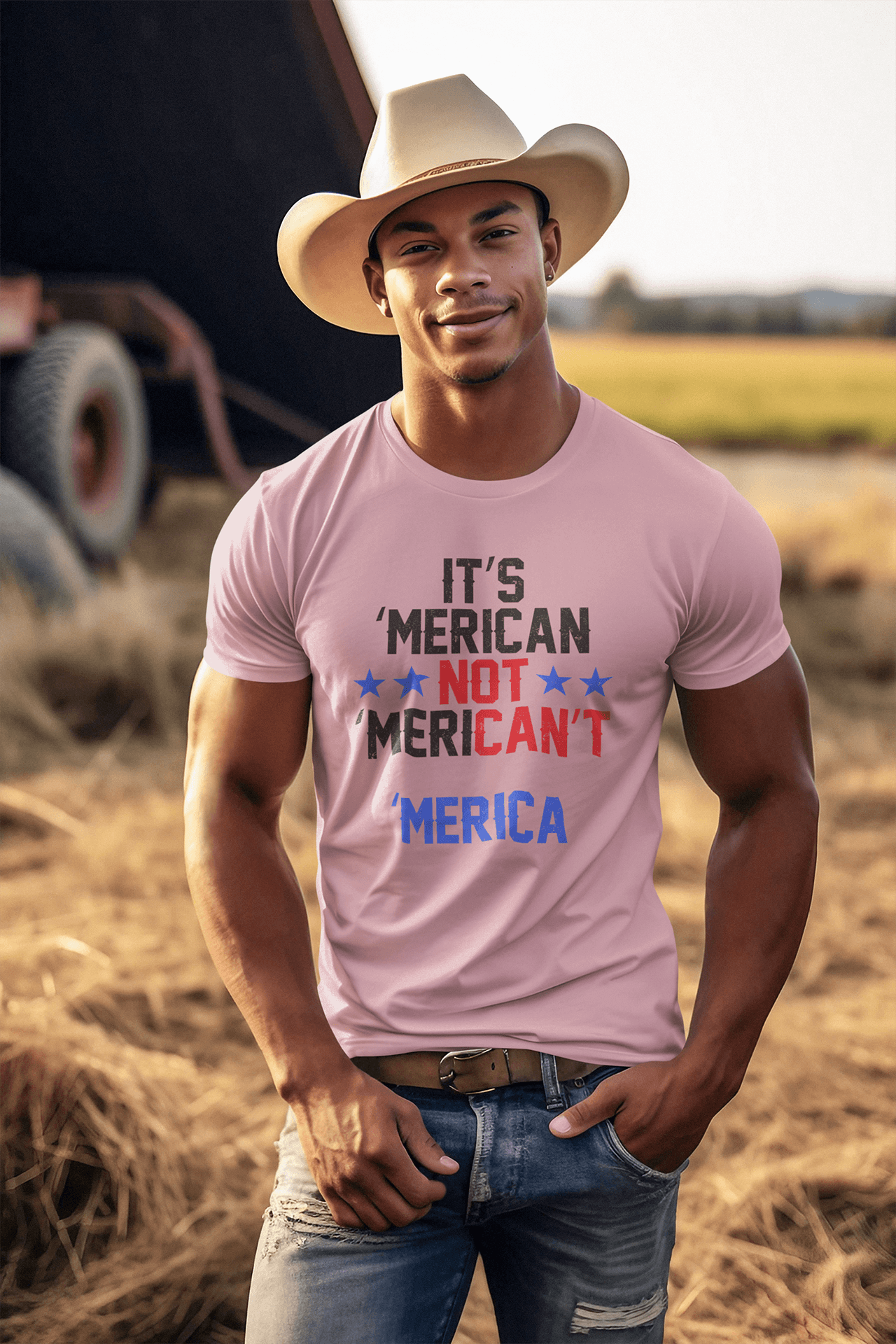 'Merican : Men's Cotton Crew Tee